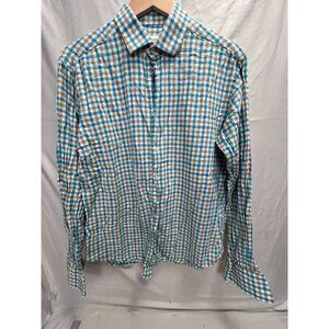 Khakis of Carmel Mens Size 16.5/42 Checkered Long Sleeves Button Up Shirt